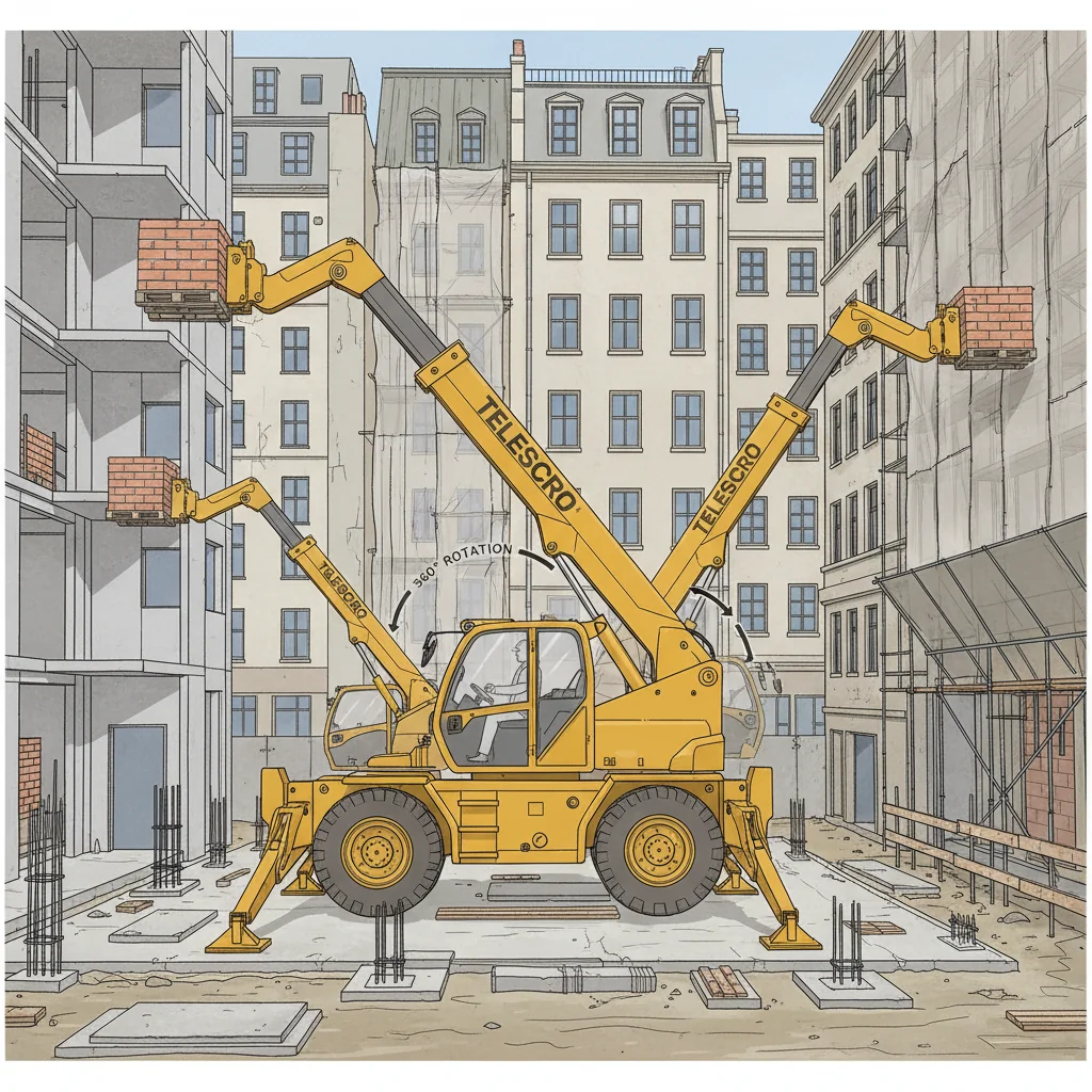 Quand un chariot télescopique rotatif est-il idéal ? – Schéma hydraulique d'un chariot télescopique Quand un chariot télescopique rotatif est-il idéal ?