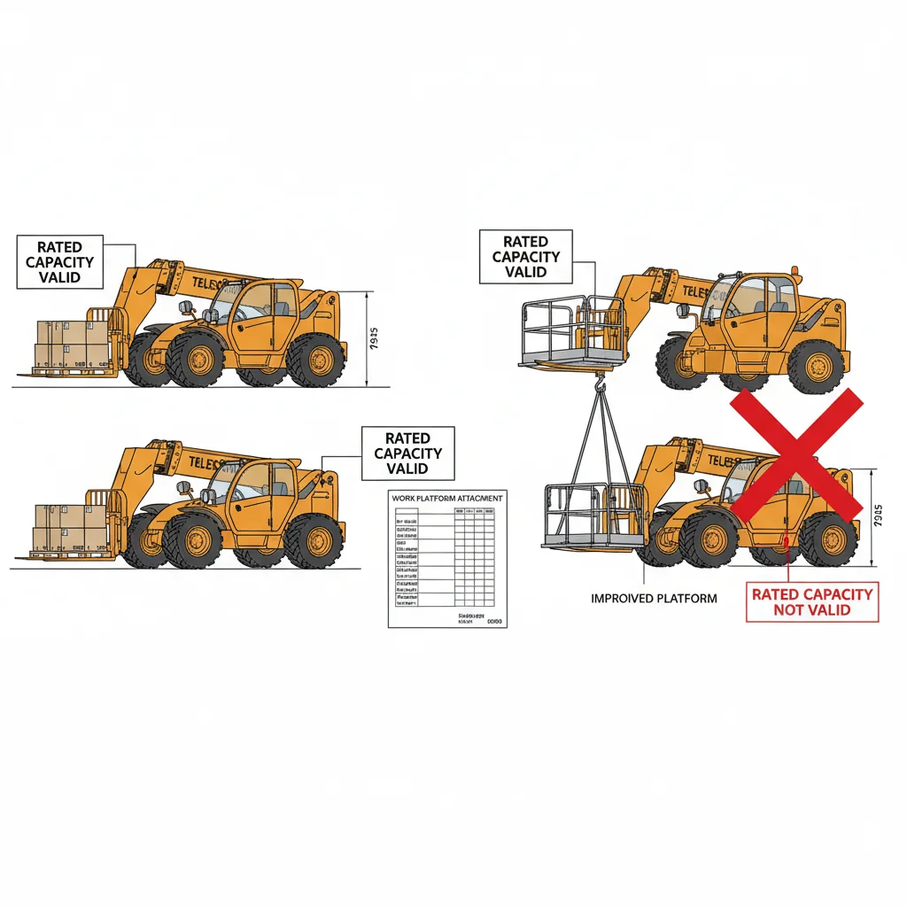 Quand la capacité nominale d'un chariot télescopique est-elle valable ? – Schéma hydraulique d'un chariot télescopique Quand la capacité nominale d'un chariot télescopique est-elle valable ?