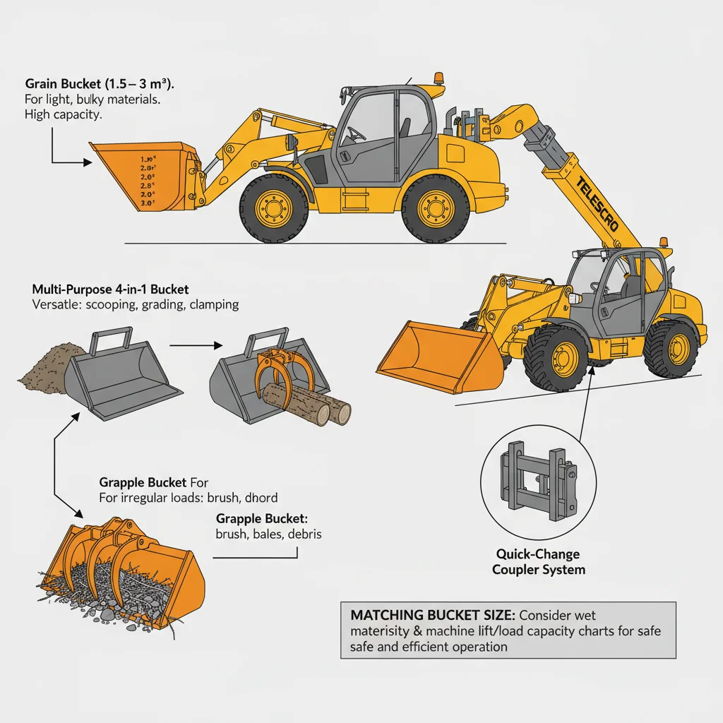 Quels types de godets conviennent aux télescopiques agricoles ? – Schéma hydraulique d'un télescopique Quels types de godets conviennent aux télescopiques agricoles ?