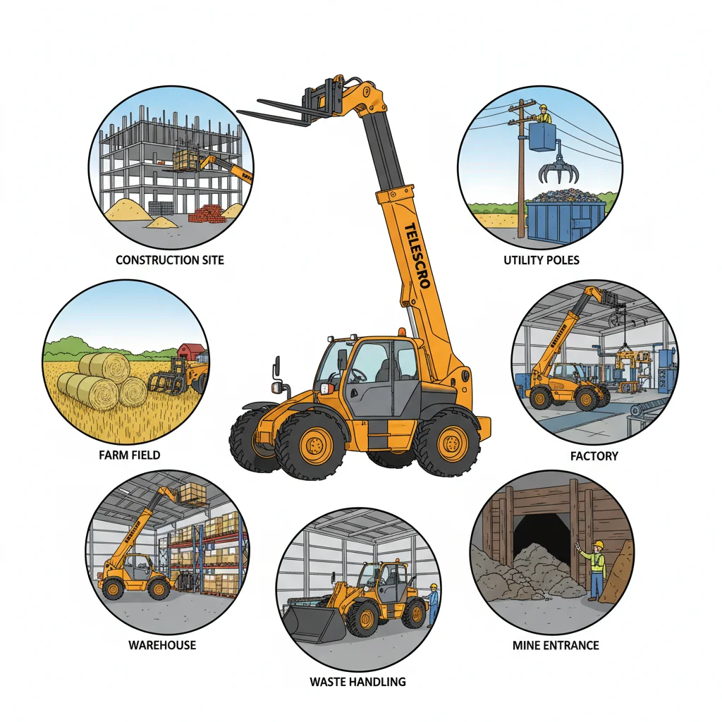 Welche Branchen nutzen Teleskoplader am häufigsten? – Hydraulikdiagramm für Teleskoplader Welche Branchen nutzen Teleskoplader am häufigsten?