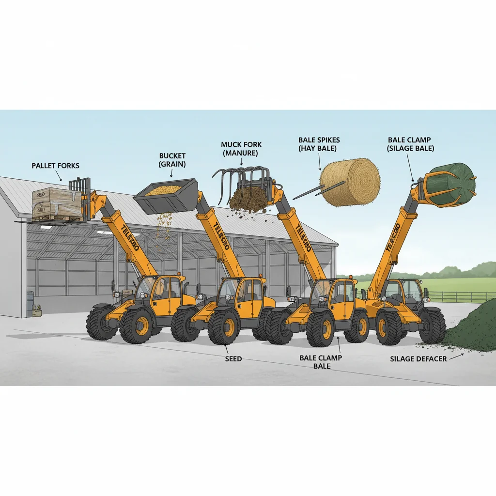 Quels sont les accessoires indispensables pour les chariots télescopiques dans les exploitations agricoles ? – Schéma hydraulique d'un chariot télescopique Quels accessoires pour chariots télescopiques sont indispensables pour les exploitations agricoles ?