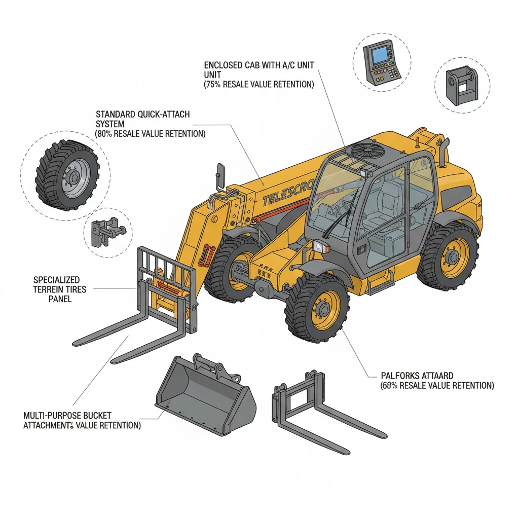 Quelles options des chariots télescopiques ont une incidence sur leur valeur de revente ? – Schéma hydraulique d'un chariot télescopique Quelles options des chariots télescopiques influent sur la valeur de revente ?