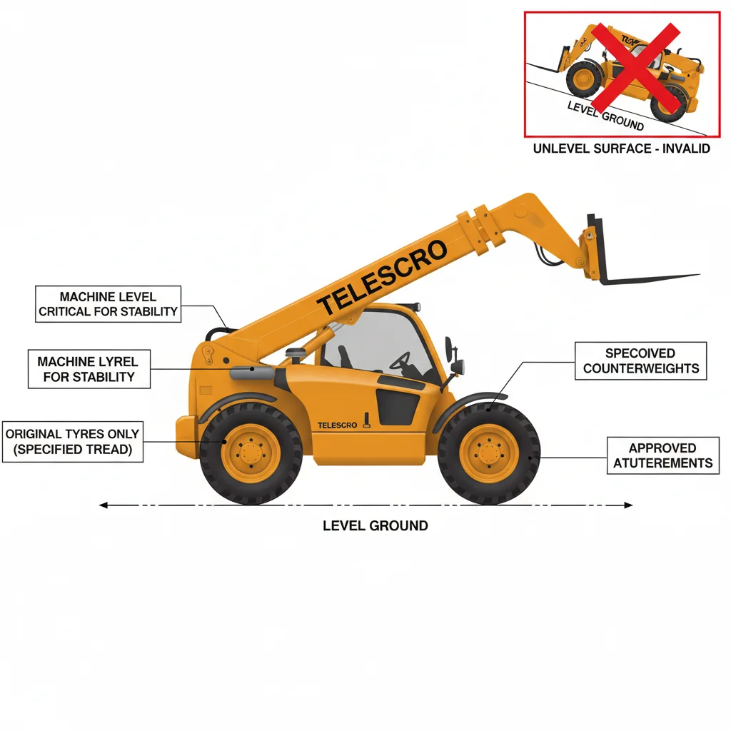 Pourquoi les tableaux de charge des chariots télescopiques exigent-ils un sol plat ? – Schéma hydraulique d'un chariot télescopique Pourquoi les tableaux de charge des chariots télescopiques exigent-ils un sol plat ?