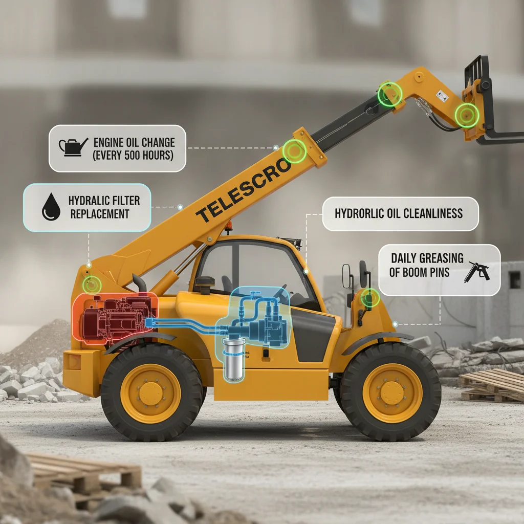 Warum wirkt sich die Wartung auf die Lebensdauer eines Teleskopladers aus? – Hydraulikdiagramm eines Teleskopladers Warum wirkt sich die Wartung auf die Lebensdauer von Teleskopladern aus?