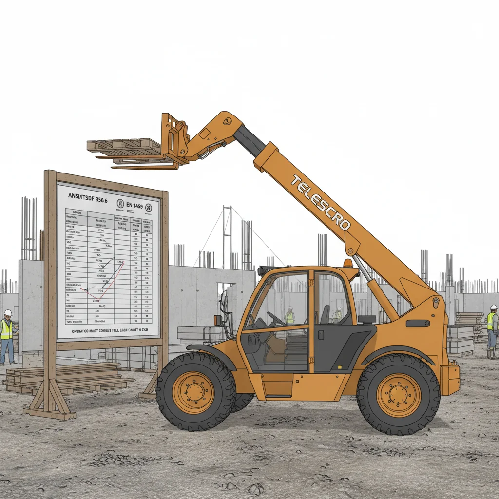 Pourquoi les tableaux de charge des chariots télescopiques doivent-ils être conformes aux normes ? – Schéma hydraulique d'un chariot télescopique Pourquoi les tableaux de charge des chariots télescopiques doivent-ils être conformes aux normes ?