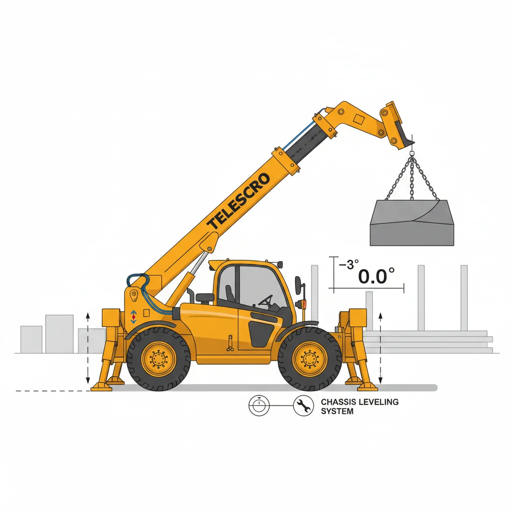 Pourquoi les chariots télescopiques doivent-ils être à niveau avant de soulever une charge ? – Schéma hydraulique d'un chariot télescopique Pourquoi les chariots télescopiques doivent-ils être à niveau avant de soulever une charge ?