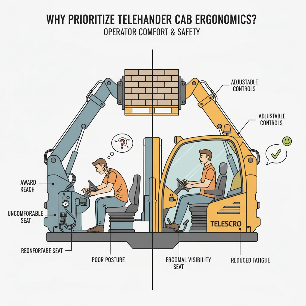 Perché dare priorità all'ergonomia della cabina dei sollevatori telescopici? – Schema idraulico dei sollevatori telescopici Perché dare priorità all'ergonomia della cabina dei sollevatori telescopici?