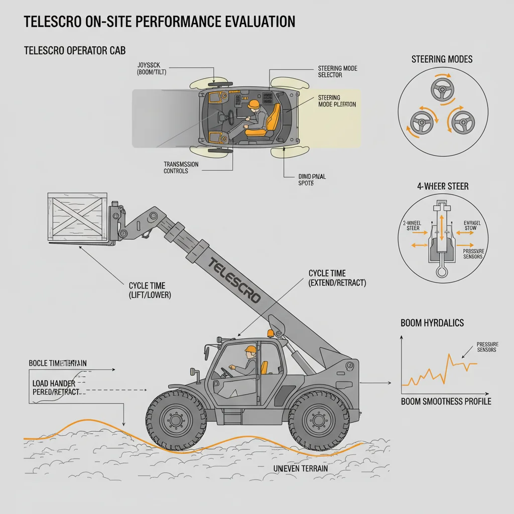 Perché testare prima i sollevatori telescopici in loco? – Schema idraulico del sollevatore telescopico Perché testare prima i sollevatori telescopici in loco?
