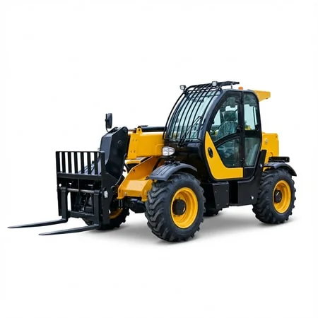 Vista frontal do Telehandler T1440