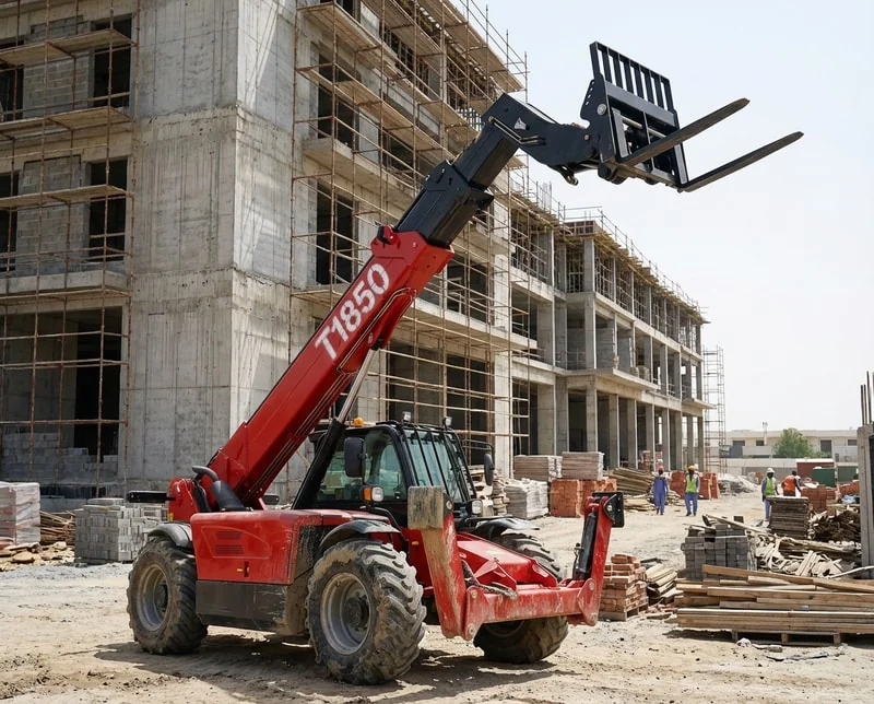 أداة مناولة عن بُعد T1850 لرفع المواد في موقع بناء شاهق الارتفاع