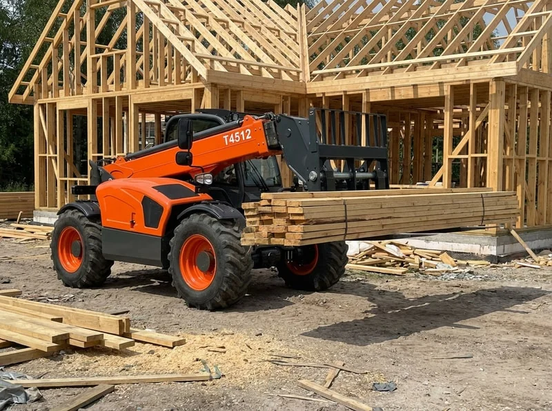 T4512 Telehandler at urban construction site