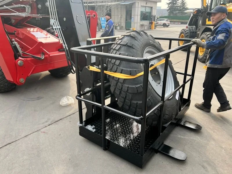 Telehandler tire protection cage