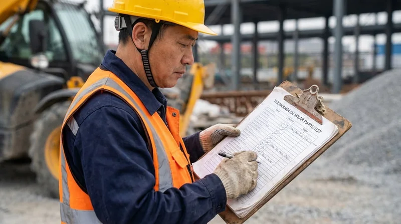 Telehandler wear parts and maintenance planning