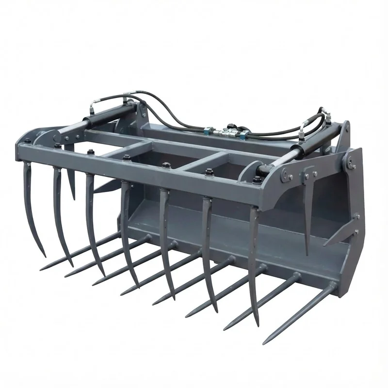Garfo hidráulico para esterco com garra (dentes de Hardox)