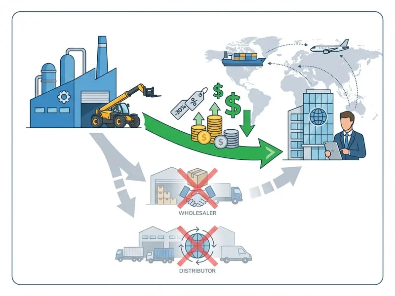 Direct factory-to-buyer supply chain with shorter distribution path